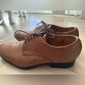 Zara Oxford brown men’s shoes / gently used / size 43 Zara Men Size 43 / 10 Brown Oxford Dress Shoes Derby | eBay main image 2